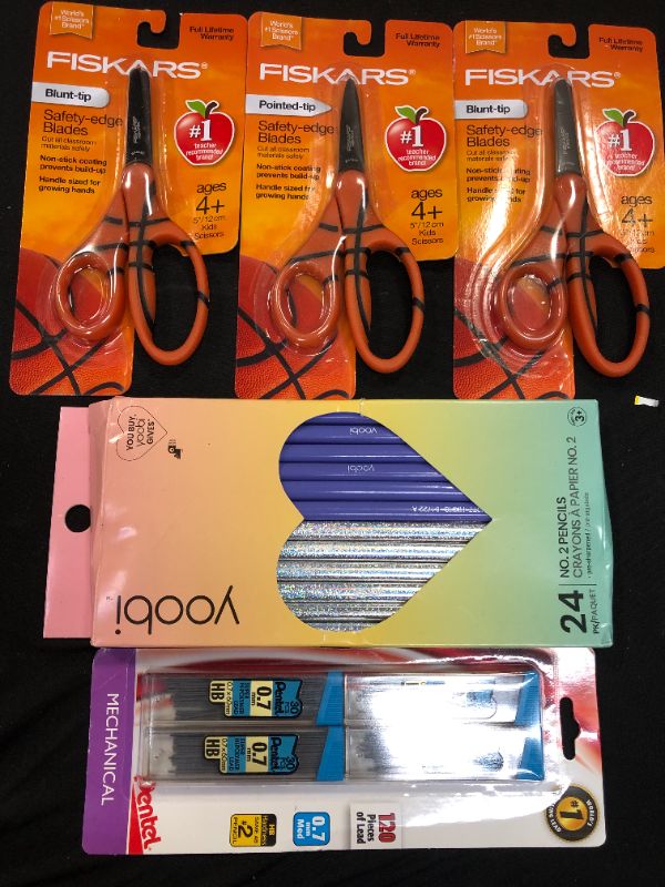 Photo 1 of MIX SAFETY SCISSORS/MECHANICAL LEAD PENCIL REFILLERS/ PACK OF PENCILS