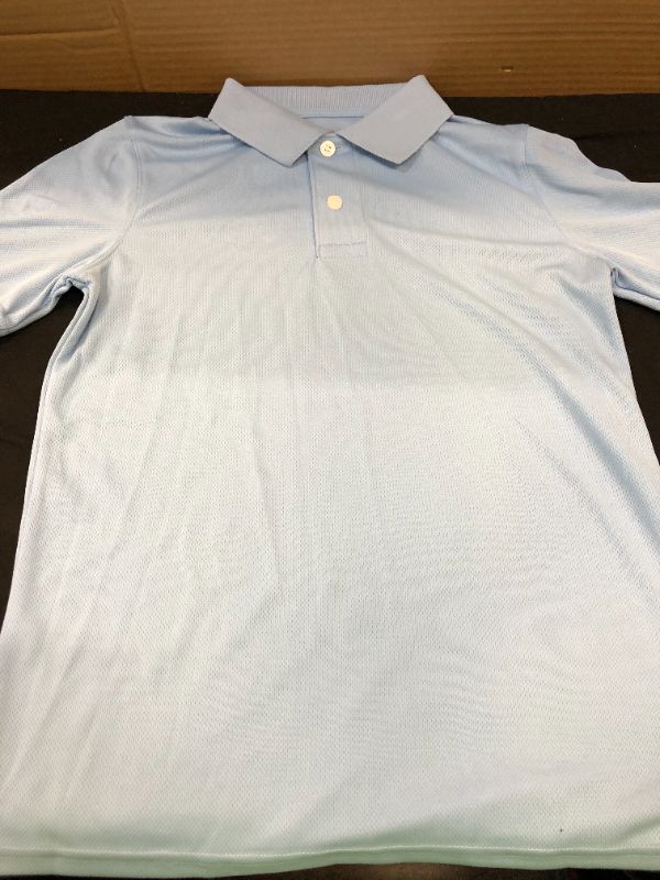 Photo 1 of Kids' Short Sleeve Performance Uniform Polo Shirt - Cat & Jack™ Light Blue