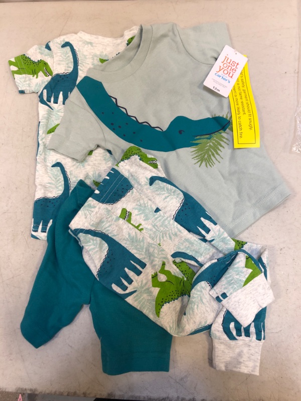 Photo 2 of Baby Boys' Dino Pajama Set - Just One You® Made by Carter's Green/Blue SIZE 12M 
