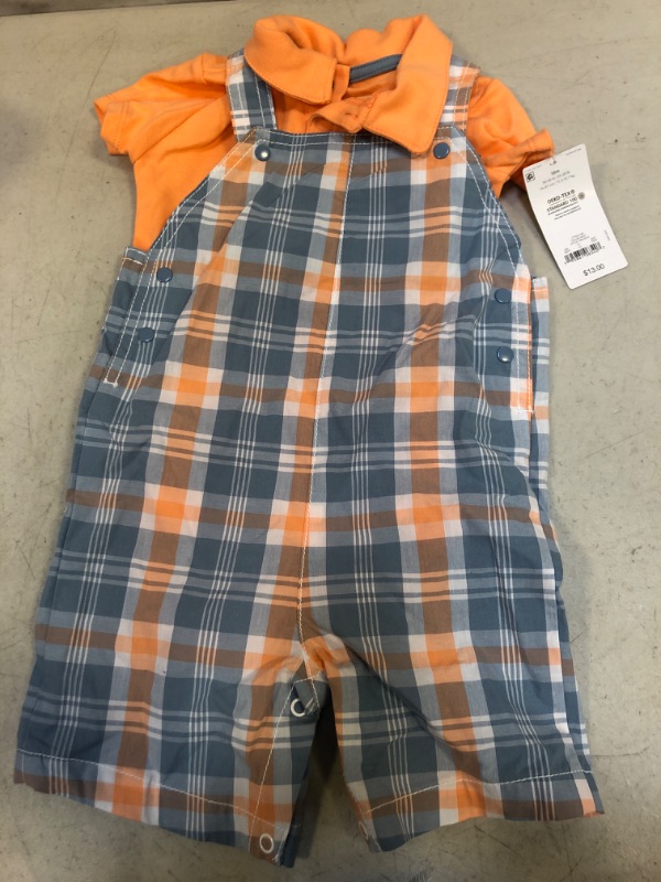 Photo 2 of Baby Boys' 2pc Plaid Top & Bottom Set - Just One You® Made by Carter's Orange/Blue SIZE 18M
