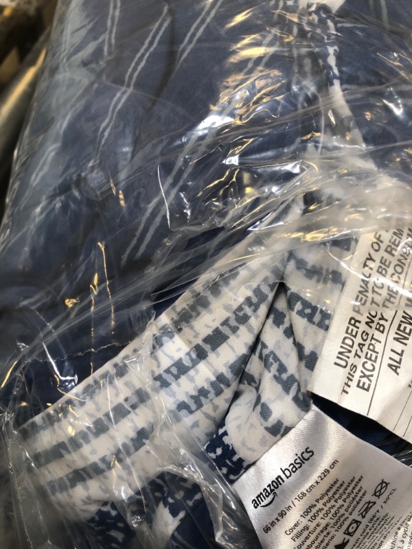 Photo 2 of AMAZON BASICS BLUE COMFORTER