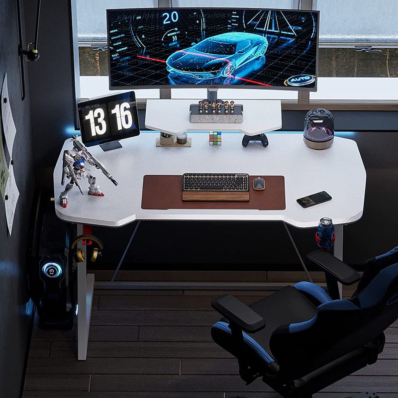 Photo 1 of MOTPK Gaming Desk Z Shaped Home Office PC Computer Gaming Desk Table  (36.6*26.6*3.7) 
