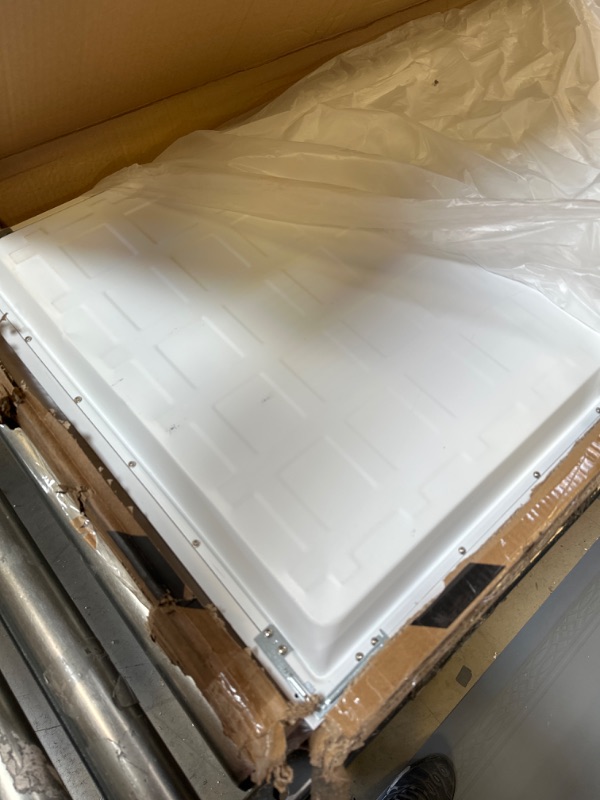 Photo 3 of 2 Pack LED Panel Light AKT-PL-24-50W 5000 Lumens Dimmable Back-Lit Flat LED Troffer Light Panel Kit 5000K Daylight White Light Fixture UL, DLC, FCC Complied (2x4 Ft) --- minor scuffs on the back side of one panel 
