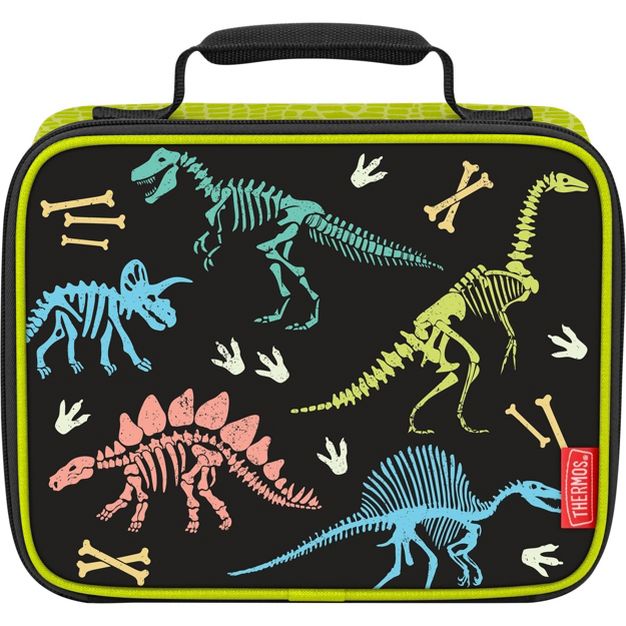 Photo 1 of 2 pack Thermos Lunch Bag with Antimicrobial Liner - Glow in the Dark Dino

