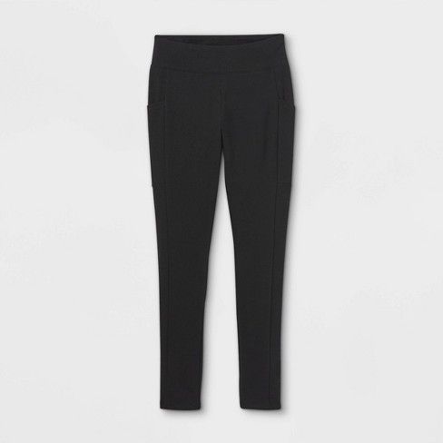 Photo 1 of Girls' Size (14/16 XL)-High-Waisted Pocket Leggings - art class Black  
