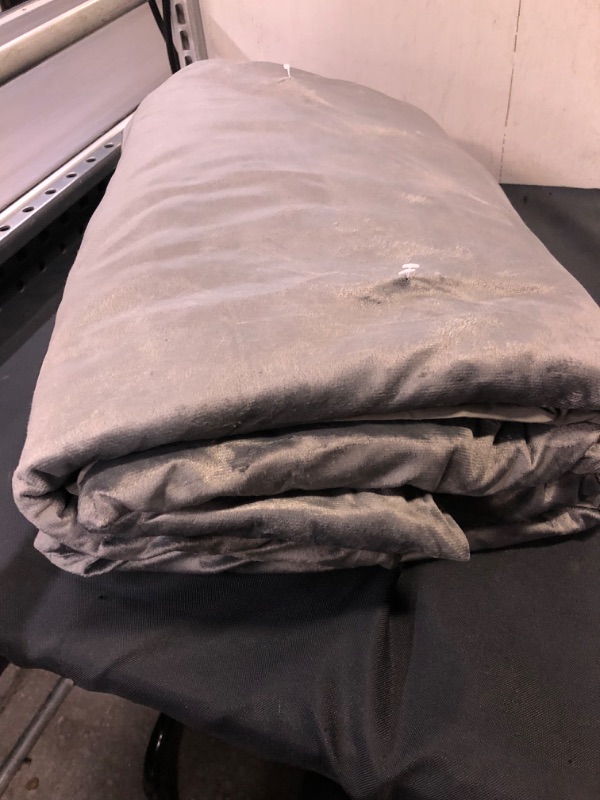 Photo 2 of 48"x72" Temperature Balancing Weighted Blanket Gray - Tranquility

