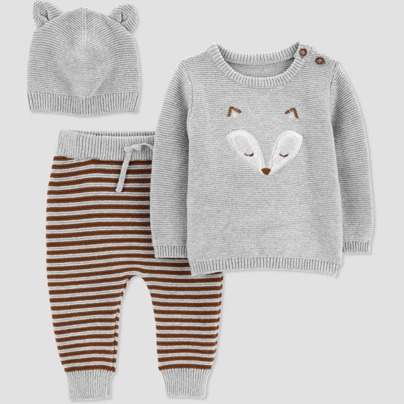 Photo 1 of Carter's Just One You® Baby Boys' 3pc Fox Top & Bottom Set - 6 MONTHS
