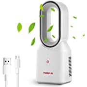 Photo 1 of NUMIFUN Bladeless Table Fan USB Rechargeable Desk Fan Ultra Quiet Portable Fan for Tabletop Nightstand Underdesk Touch Control, 3 Winds Speed (FACTORY SEALED)