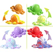 Photo 1 of [4 Pack] 2022 Back to School Gift-Figit Reversible Sensory Pop Fidget It Octopus for Autistic Children, Squishy Stress Relief Toys for Girls,Boys,Toddler (Style 14)
