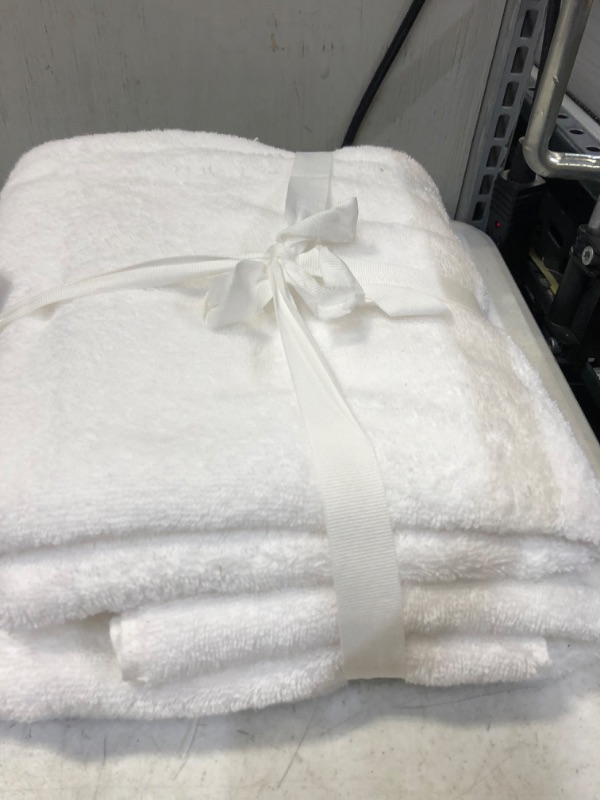 Photo 1 of 2pc Antimicrobial Bath Towel/Hand Towel Set White - Room Essentials