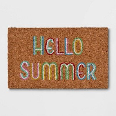 Photo 1 of 16X26 HELLO SUMMER DOORMAT BROWN - SUN SQUAD
