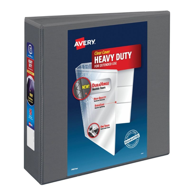 Photo 1 of Avery 670 Sheet 3" Ring Binder Gray 3 pack 