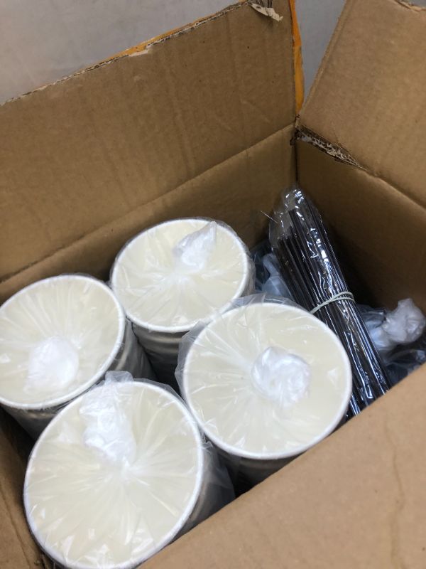 Photo 3 of ?12 Oz 80 Park?Coffee Cups with Lids and Straws, Insulated Double Wall Paper Coffee Cups with Lids, Disposable Coffee Cups 12 Oz Coffee Cups with Lids To Go Coffee Cups with Lids Hot Cups with Lids

