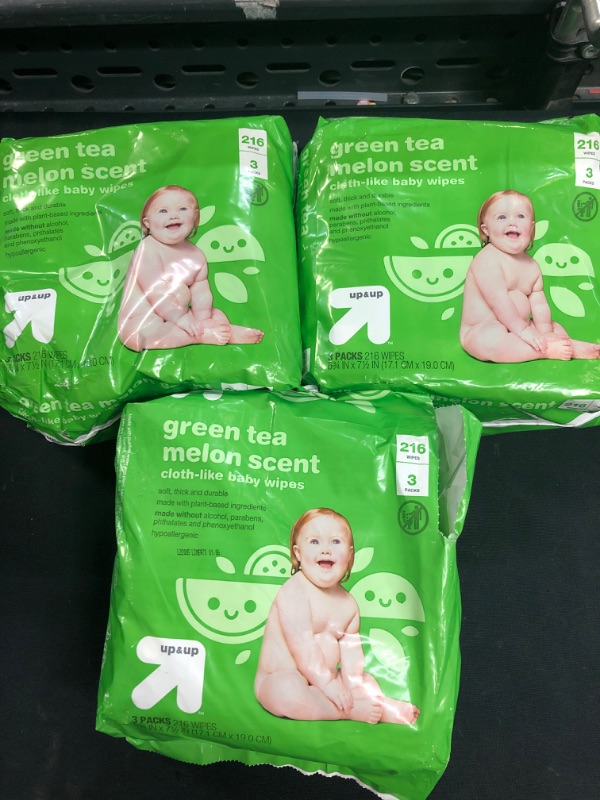 Photo 2 of Baby Wipes Green Tea Melon - 216ct - Up&Up™ 3 bags 