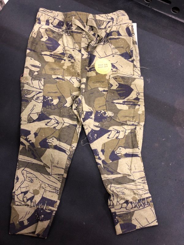 Photo 2 of 
Toddler Boys' Dino Print Jersey Knit Jogger Pull-On Pants - Cat & Jack Olive Gre size 2T 
