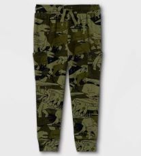 Photo 1 of 
Toddler Boys' Dino Print Jersey Knit Jogger Pull-On Pants - Cat & Jack Olive Gre size 2T 
