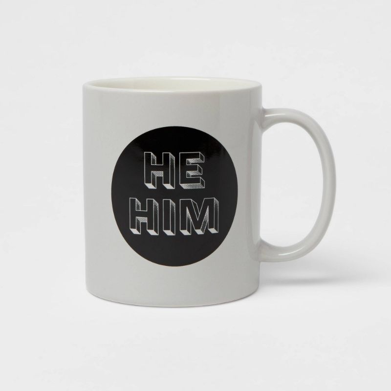 Photo 1 of 15oz Stoneware He Him Mug - Room Essentials™ 2 Piece.
