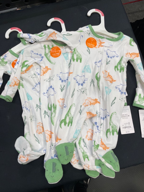 Photo 2 of  3 ITEMS Carter's Just One You® Baby Boys' Dino Footed Pajamas - SIZE NB 
