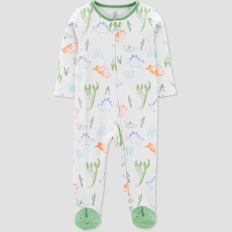 Photo 1 of  3 ITEMS Carter's Just One You® Baby Boys' Dino Footed Pajamas - SIZE NB 
