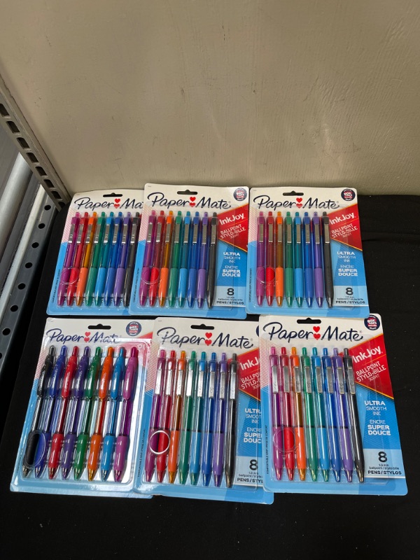 Photo 1 of 6 Packs-Paper Mate Ink Joy 300RT 8pk Ballpoint Pens 1.0mm Multicolored


