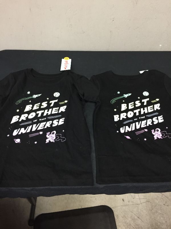 Photo 1 of BOYS T-SHIRT "BEST BROTHER IN THE UNIVERSE"  2 PACK SIZE 4-5T