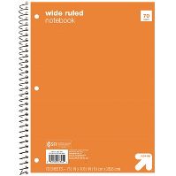 Photo 1 of Wide Ruled 1 Subject Flexible Paperboard Cover Spiral Notebook - up & up™ 10 PACK 

