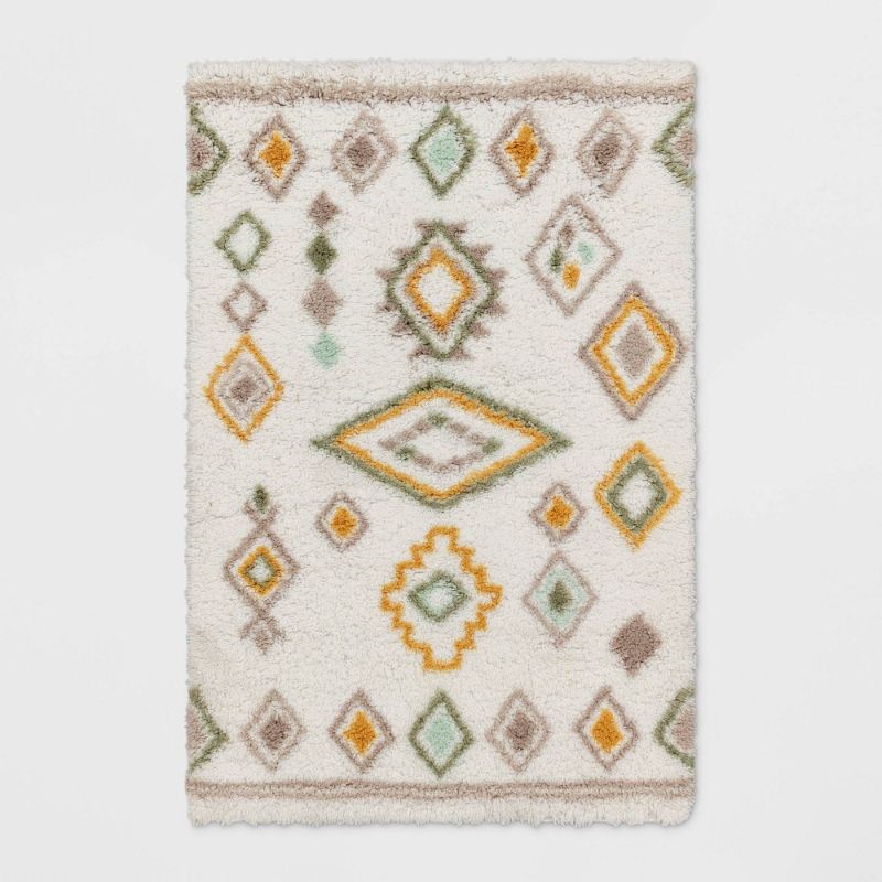 Photo 1 of 4'x6' Yuma Area Rug Gold/Mint - Pillowfort
