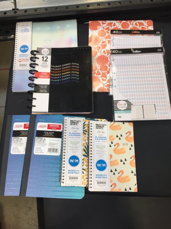 Photo 1 of ***School/ College/ Student/ Teacher*** Composition Notebooks - Wide Ruled & Student/Weekly Planners, Folder - NEW 