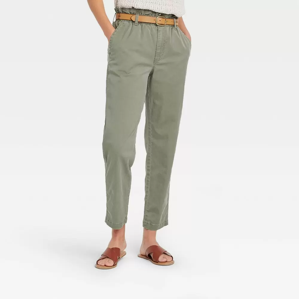 Photo 1 of  Women's High-Rise Tapered Pants - Universal Thread Olive Gray 16