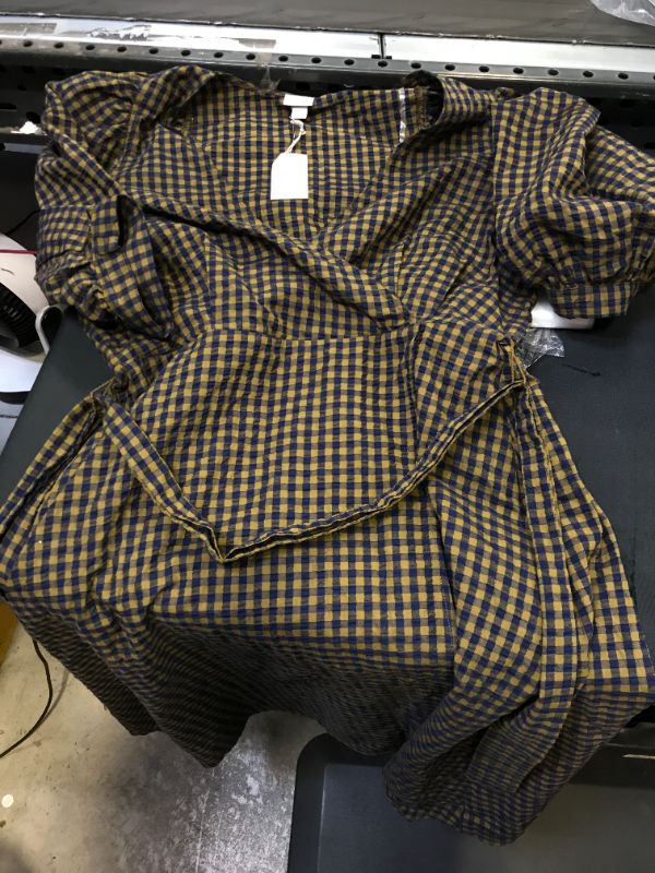 Photo 1 of A NEW DAY SIZE MEDIUM BLACK AND GREEN PLAID CHECKERED DRESS 