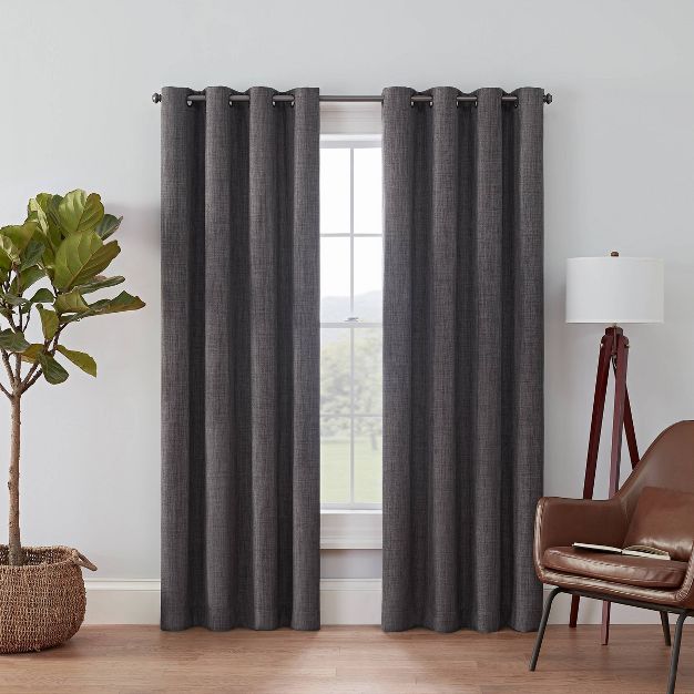 Photo 1 of 1pc Blackout Rowland Curtain Panel - Eclipse

