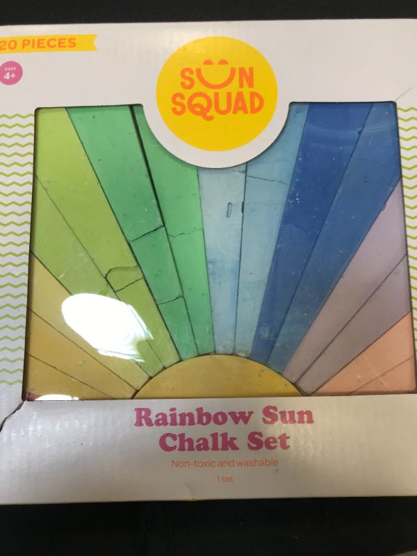 Photo 2 of 20pc Sidewalk Rainbow Sun Chalk - Sun Squad -- SOME CHALK CRACKED 