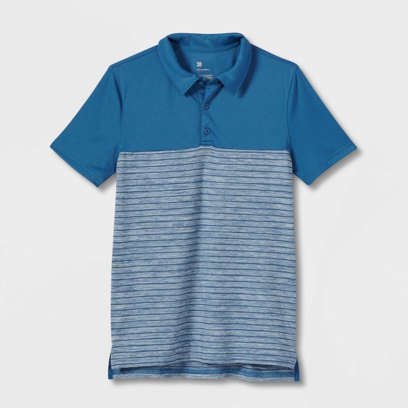 Photo 1 of Boy' Stripped Golf Polo Shirt - All in Motion™ -- SMALL 
