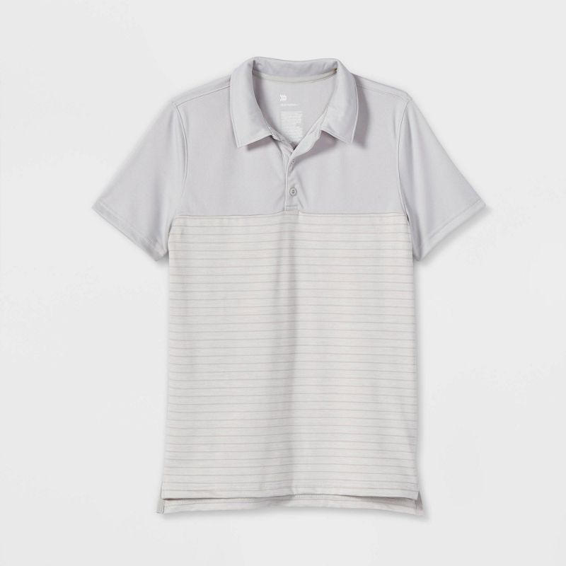 Photo 1 of Boy' Stripped Golf Polo Shirt - All in Motion™ -- SMALL
