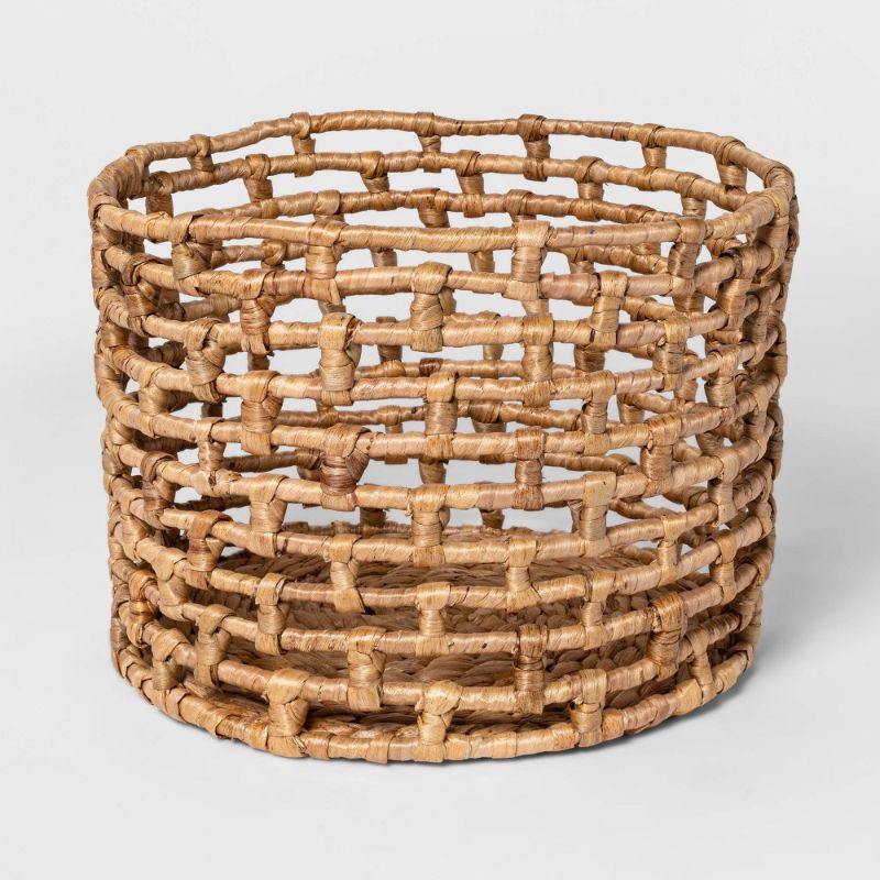 Photo 1 of Woven Open Water Hyacinth Floor Basket - Threshold™
