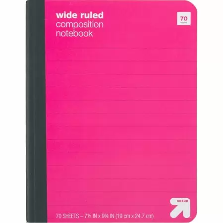 Photo 1 of 12 pack Wide Ruled Pink Hard Cover Composition Notebook - up & up
