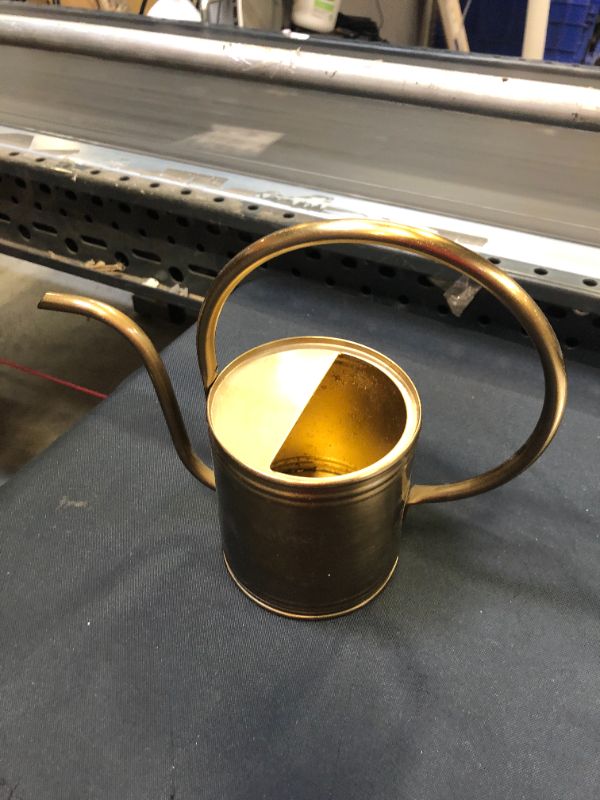 Photo 2 of 1L Accented Metal Watering Can Brass Finish - Hearth & Hand with Magnolia
