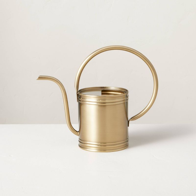 Photo 1 of 1L Accented Metal Watering Can Brass Finish - Hearth & Hand with Magnolia
