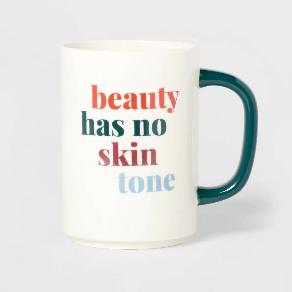 Photo 1 of 2 pack 16oz Stoneware Beauty Has No Skin Tone Mug - Room Essentials
