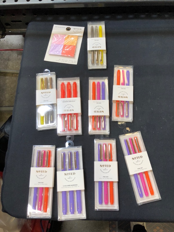 Photo 1 of 10 PC LOT, Post-it 3ct Felt Tip Colored Pen Set 
