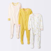 Photo 1 of Baby 3pk Basic Floral Tight Fit Sleep N' Play - Cloud Island™ Pink SZ 12M