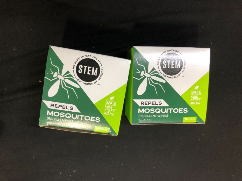 Photo 2 of 2 PACK OF STEM BUG REPELLENT WIPES (MOSQUITOES) 10 WIPES EACH 
