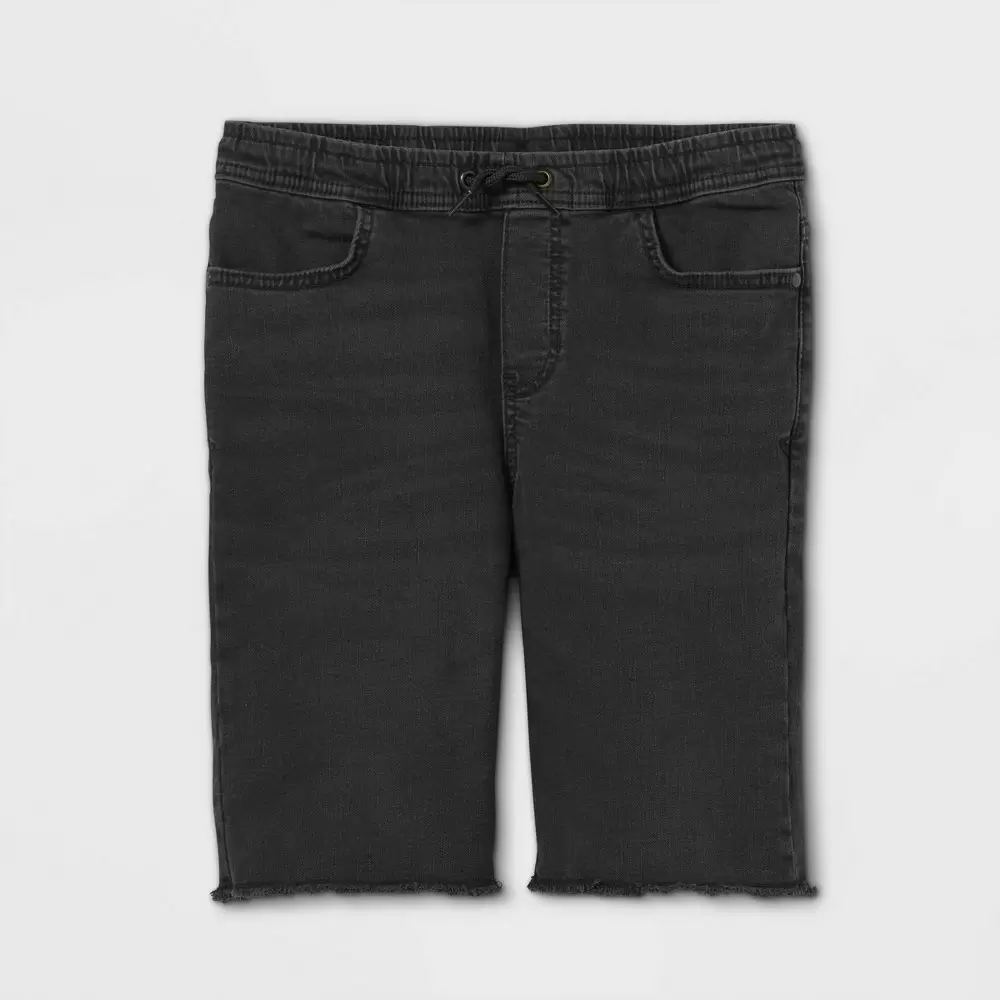 Photo 1 of Boys' Pull-On Jean Shorts - art class Black S
