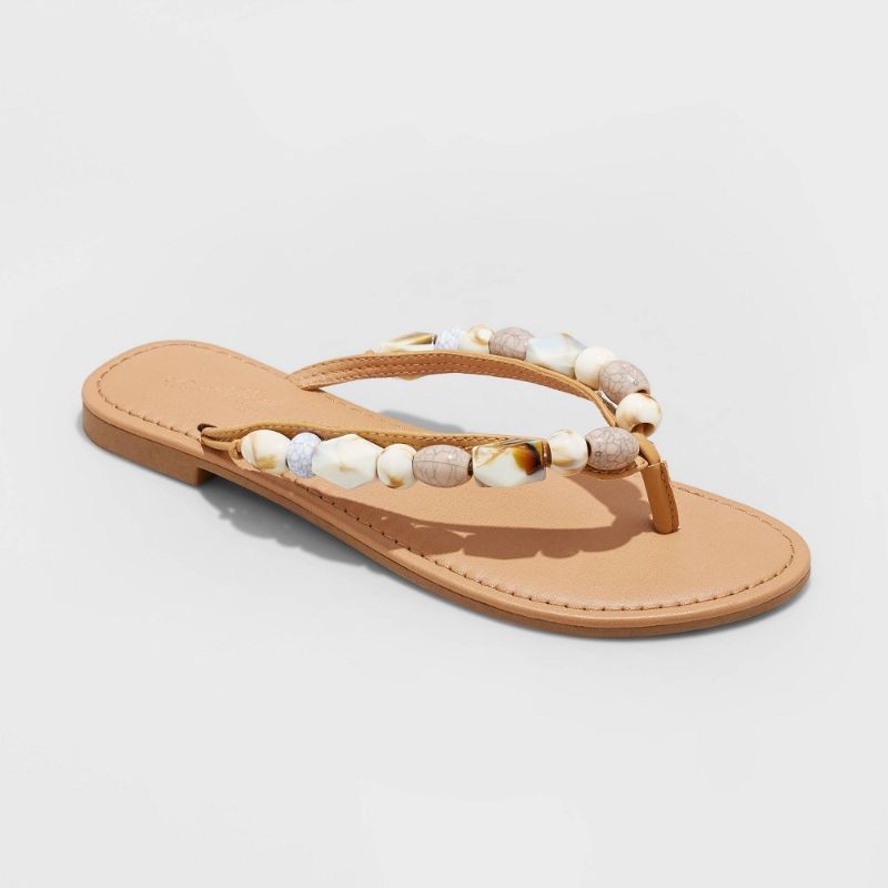 Photo 1 of Womens Cindy Beaded Flip Flop Sandals - Universal Thread™ 9
