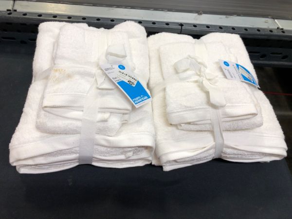Photo 1 of 2 set  Antimicrobial Bath Towel/Hand Towel Set White - Room Essentials
