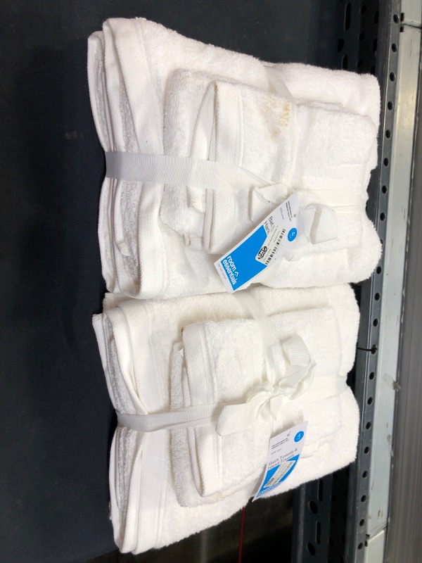 Photo 2 of 2 set  Antimicrobial Bath Towel/Hand Towel Set White - Room Essentials
