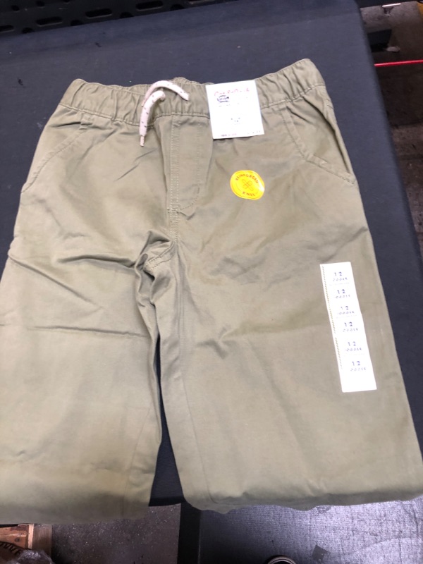 Photo 2 of  Boys' Stretch Pull-On Jogger Fit Pants - Cat & Jack Olive Green 12