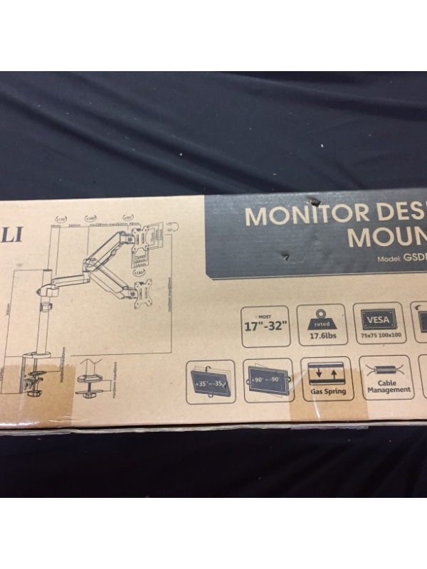 Photo 2 of WALI Premium Single LCD Monitor Desk Mount Fully Adjustable Gas Spring Stand for One Screen up to 32 inch---FACTORY SEALED