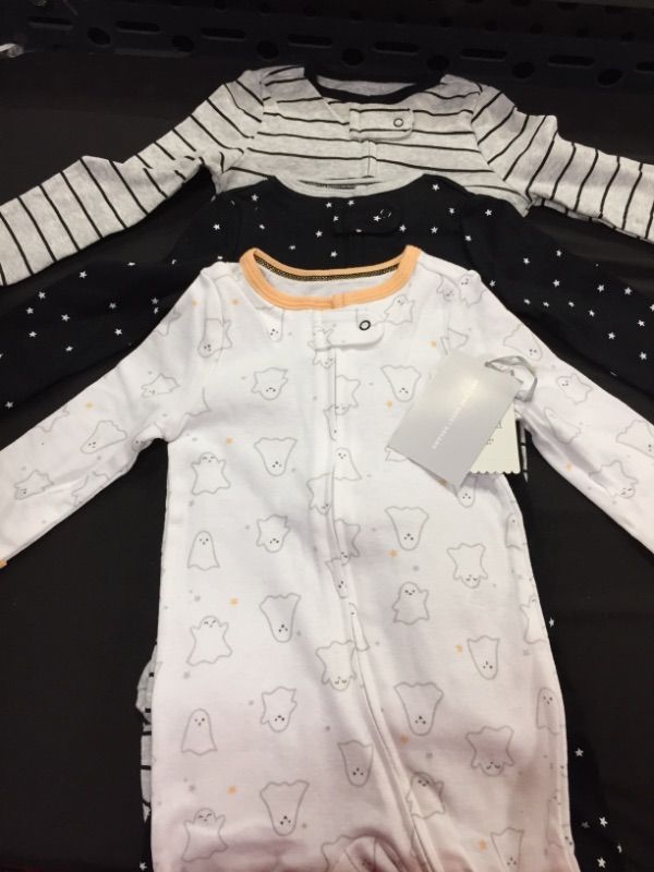 Photo 2 of Baby 3pk Halloween Zip-Up Sleep N' Play - Cloud Island™ Black----SIZE 6/9 MONTHS