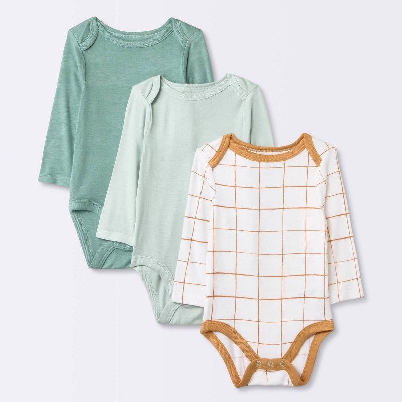 Photo 1 of Baby 3pk Premium Bodysuit - Cloud Island™ Mint Green----SIZE 3/6 MONTHS